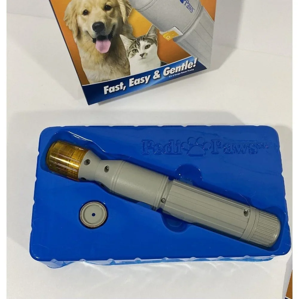 Pedi Paws Pet Nail Trimmer Grooming Tool Dogs Cats Pet PediPaws Battery Grinder
